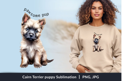 Cairn Terrier puppy Sublimation.