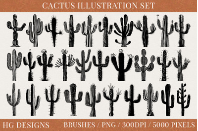 Cactus Illustration Set