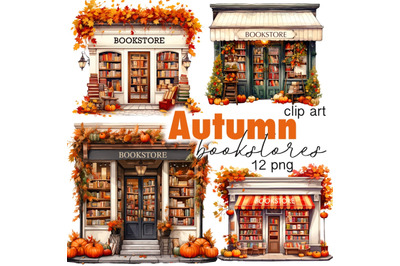 Autumn Bookstore Digital Fall Designs for Fall Home Decor