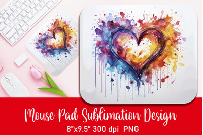 Valentine&#039;s day splashes Mouse Pad Sublimation PNG