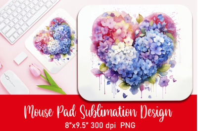 Hydrangea Flowers Mouse Pad Sublimation PNG