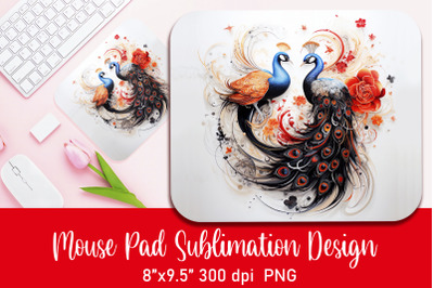 Bird Love Mouse Pad Sublimation PNG