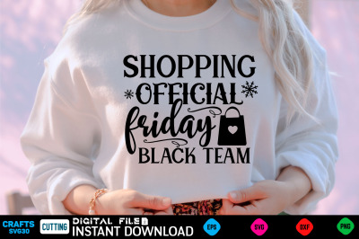 Shopping official friday black team SVG