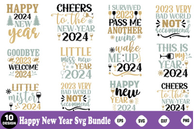 Happy New Year SVG Bundle