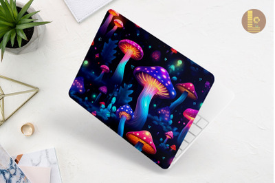 Seamless Magic Mushroom Laptop Skin
