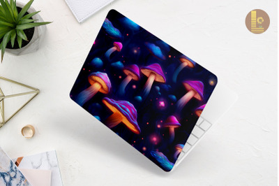 Seamless Magic Mushroom Laptop Skin