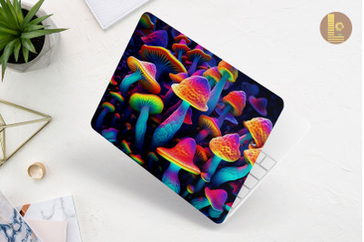 Realistic Tiny Mushroom Laptop Skin