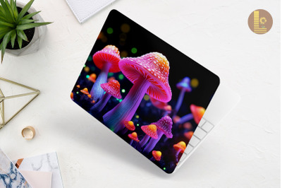 Realistic Tiny Mushroom Laptop Skin