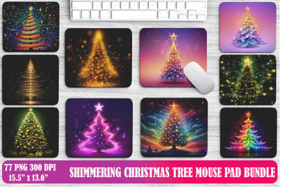 Shimmering Christmas Tree Mouse Pad