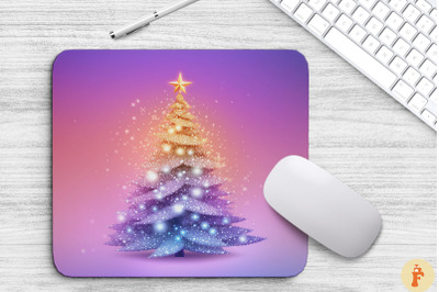 Sparkle Mystical Xmas Tree Mouse Pad