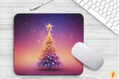 Sparkle Mystical Xmas Tree Mouse Pad