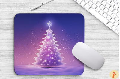 Sparkle Mystical Xmas Tree Mouse Pad