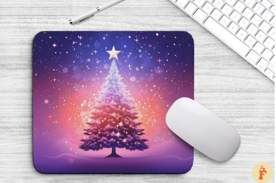 Sparkle Mystical Xmas Tree Mouse Pad