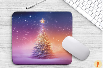 Sparkle Mystical Xmas Tree Mouse Pad