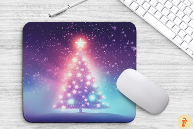 Sparkle Mystical Xmas Tree Mouse Pad