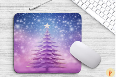 Sparkle Mystical Xmas Tree Mouse Pad