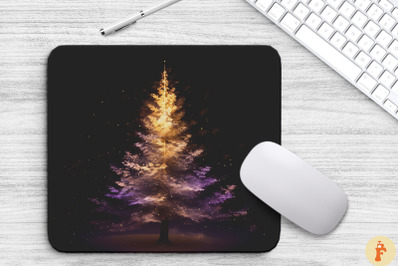 Abstract Enchanted Xmas Tree Mouse Pad