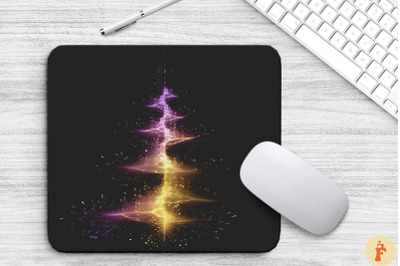 Abstract Enchanted Xmas Tree Mouse Pad