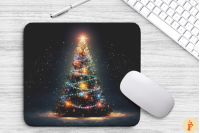 Sparkling Christmas Tree Mouse Pad