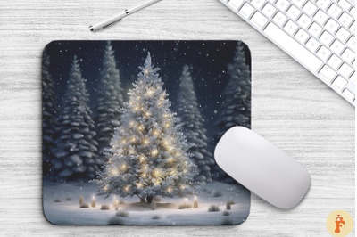 Sparkling Christmas Tree Mouse Pad