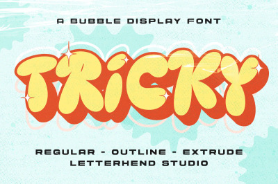 Tricky - Bubble Display Font