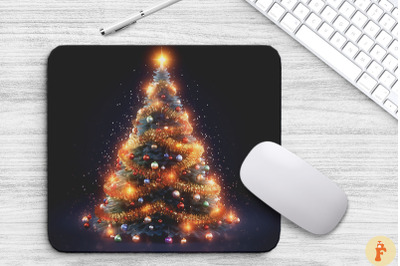 Sparkling Christmas Tree Mouse Pad
