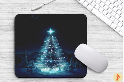 Sparkling Christmas Tree Mouse Pad