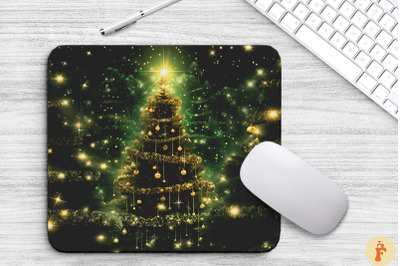 Sparkling Christmas Tree Mouse Pad