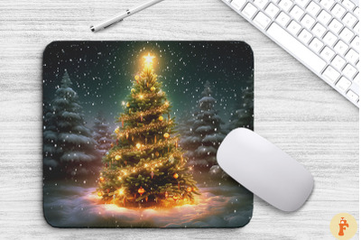 Sparkling Christmas Tree Mouse Pad