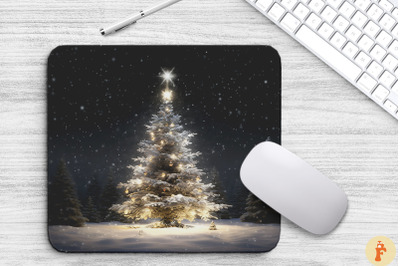 Sparkling Christmas Tree Mouse Pad