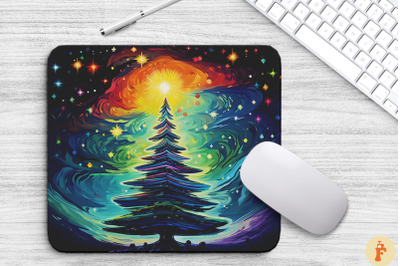 Amazing Colorful Xmas Tree Mouse Pad