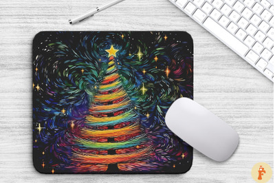 Amazing Colorful Xmas Tree Mouse Pad