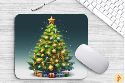 Beautiful Christmas Tree Mouse Pad