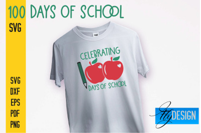 100 days of school SVG | Funny Quotes SVG Design | School SVG&nbsp;