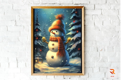 Beautiful Snowman Wall Art