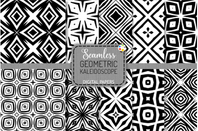 Seamless Geometric Kaleidoscope Pattern Papers