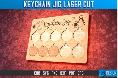 Keychain Jig Laser Cut SVG | Laser Cut SVG Design | CNC Files