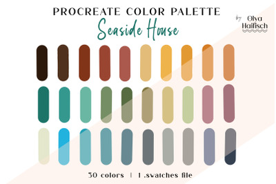 Colorful Procreate Palette. Trendy Color Swatches File