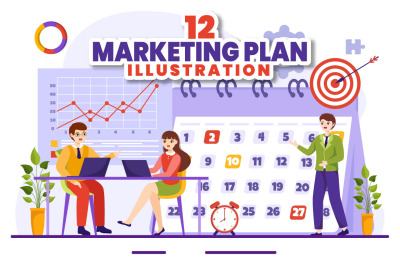 12 Marketing Plan Illustration