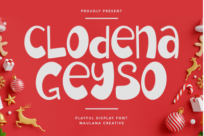 Clodena Geyso Playful Display Font