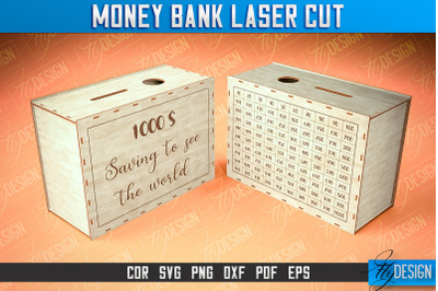 Money Bank Laser Cut | Box Laser Cut SVG Design