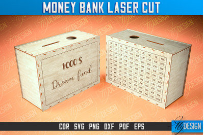 Money Bank Laser Cut | Box Laser Cut SVG Design