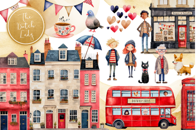 Life In London Clipart Set