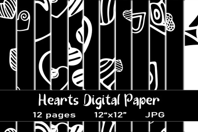 Heart Valentine Digital Paper