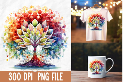 Retro Zen Lotus Flower Tree Of Life