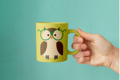 Owl with Glasses | SVG | PNG | DXF | EPS