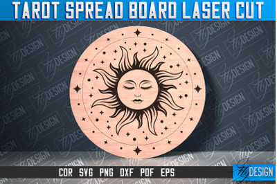 Tarot Spread Board Laser Cut SVG Design | Tarot Board SVG Design