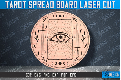 Tarot Spread Board Laser Cut SVG Design | Tarot Board SVG Design