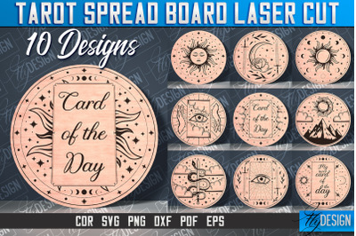 Tarot Spread Board Laser Cut SVG Design | Tarot Board SVG Design