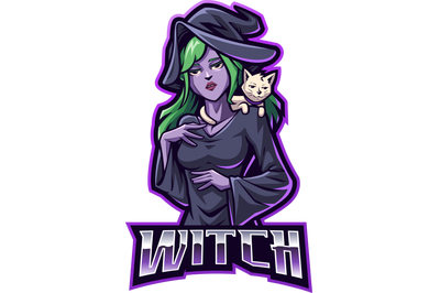 Witch esport mascot logo design